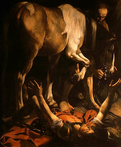 Conversione di San Paolo - la seconda versione di Caravaggio, Cappella Cerasi nella Chiesa di S. Maria del Popolo a Roma