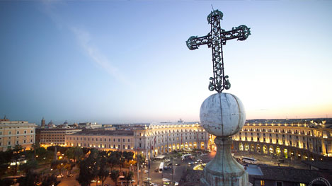 Visuale di Piazza della Repubblica dai tetti della Basilica