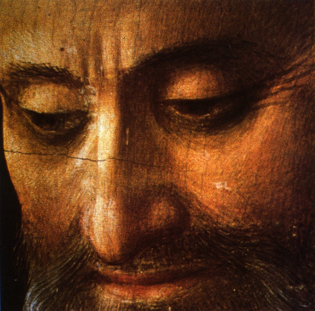 Volto di Pietro - Beato Angelico, particolare della Deposizione, Pala di Santa Trinità, Museo di San Marco, Firenze