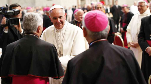 Papa Francesco incontra i Vescovi Italiani delle 226 Diocesi nella Basilica di San Pietro