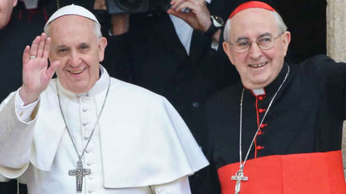 cardinale-agostino-vallini-e-papa-francesco Papa Francesco con il Cardinale Agostino Vallini